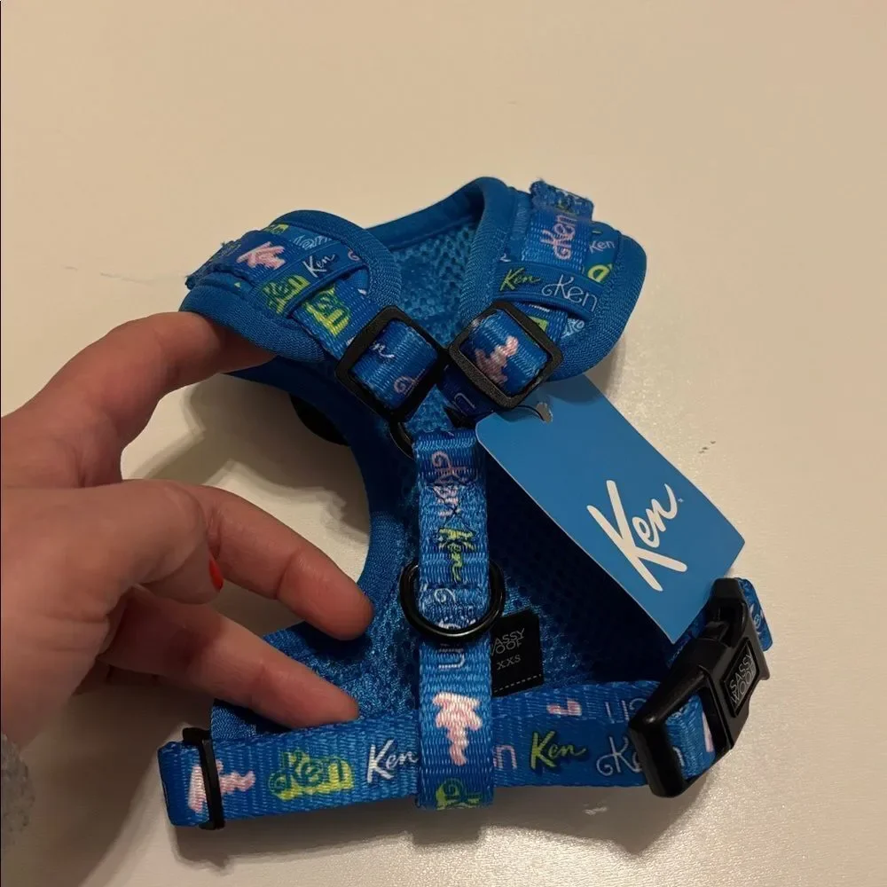 ✨NWT✨Sassy Woof Ken Mattel Blue Small Dog Harness Size XXS